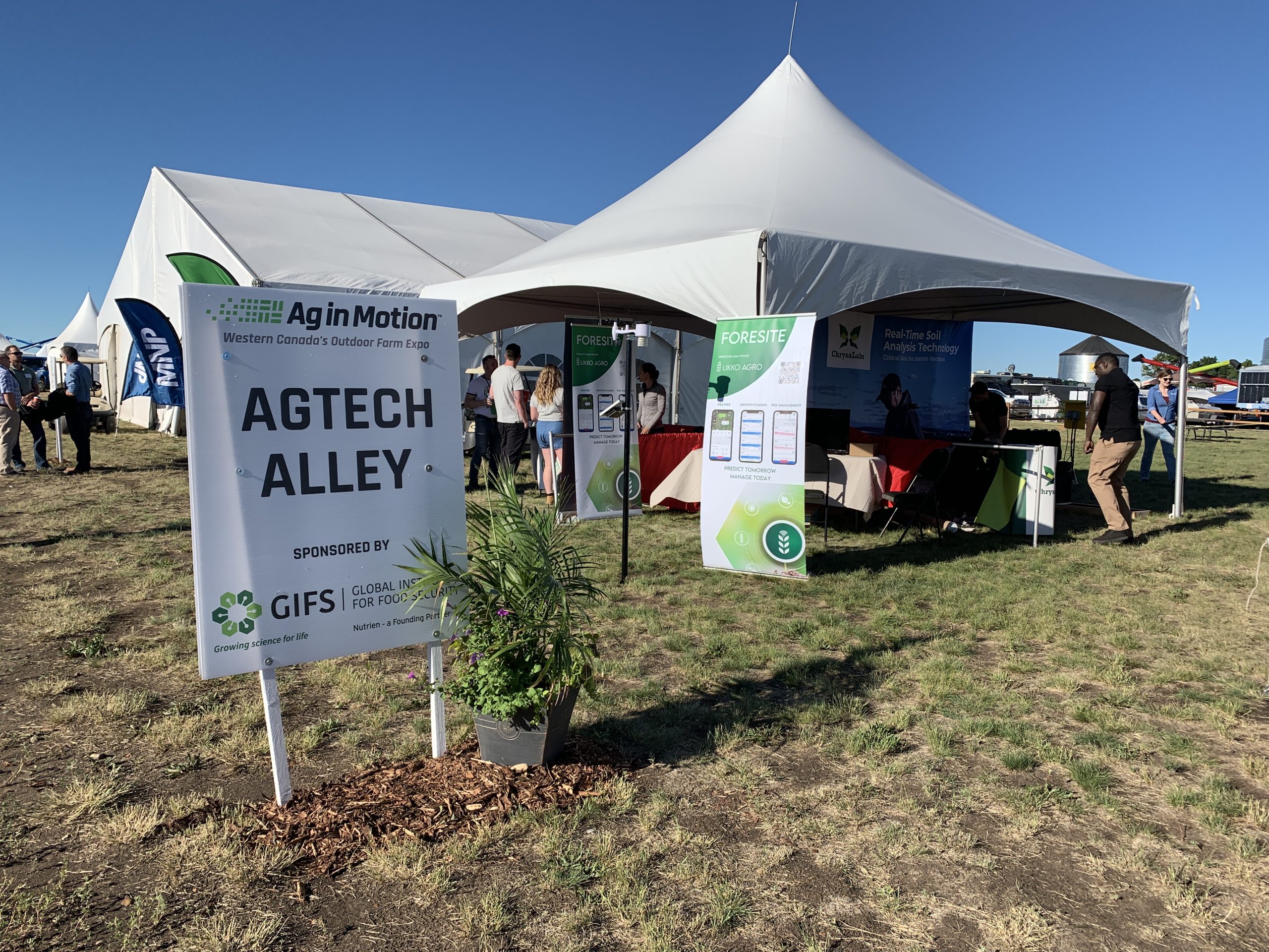 AgTech Alley booth and signage